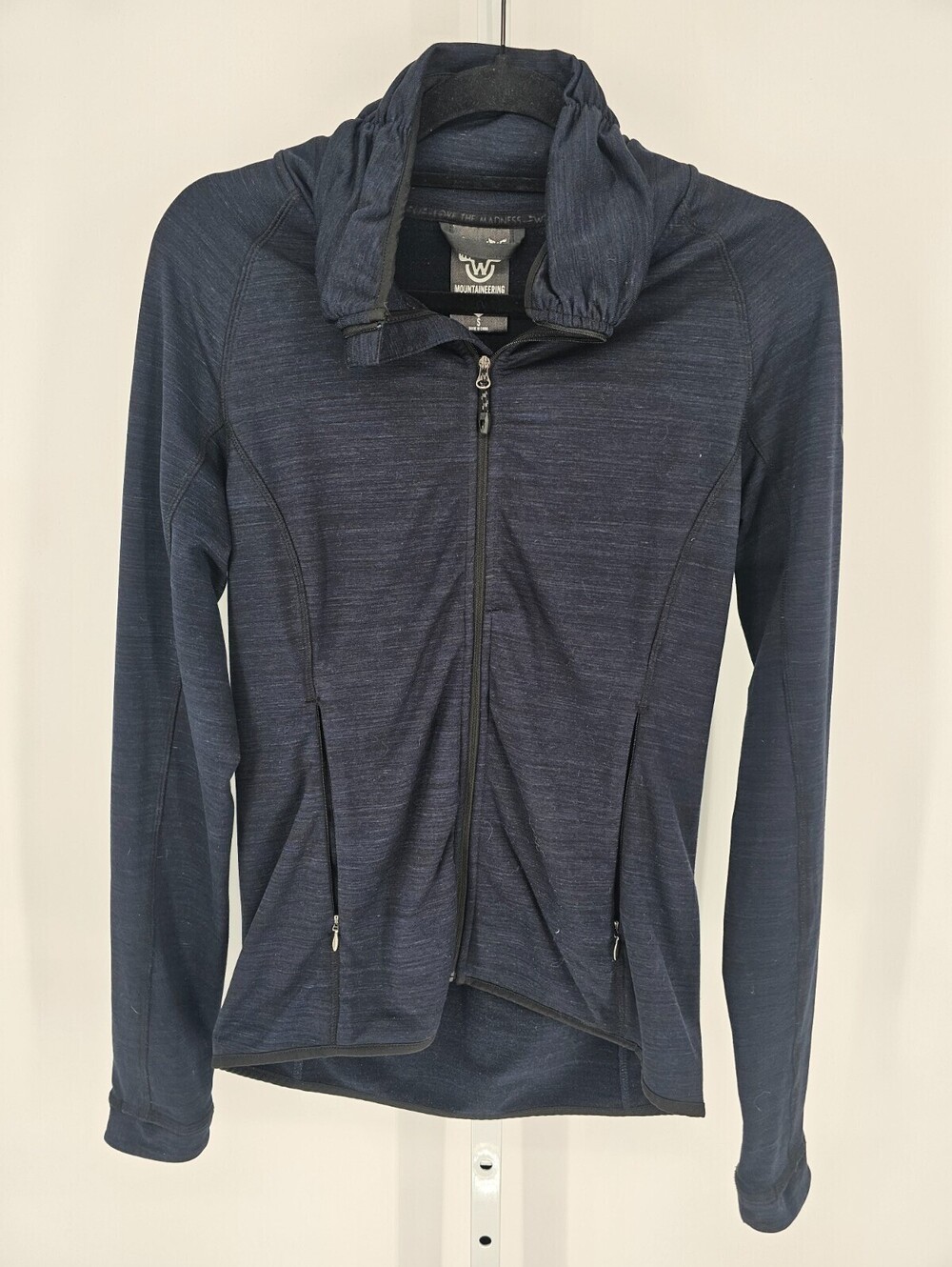 Moosejaw Mountaineering Womens Sz S Fitted Athletic Jacket Navy Blue